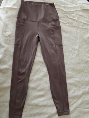 Yogalicious High-Waist Cargo Pocket Leggings - Mauve